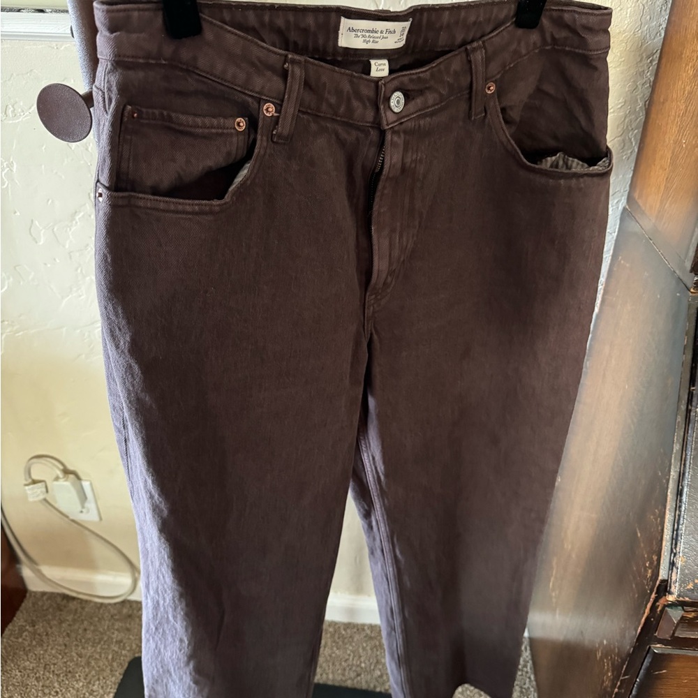 Abercrombie & Fitch Dark Brown High Rise Jeans